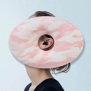 donut memory foam piercing pillow for side sleepers